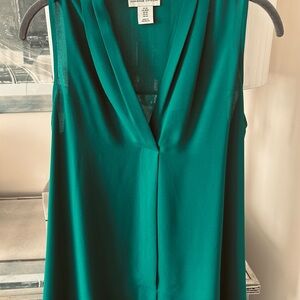 Green Sleeveless Blouse
